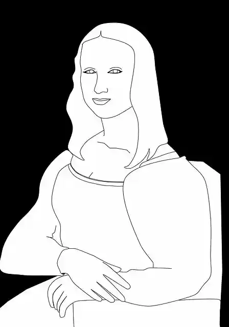 Free download Mona Lisa Leonardo Da Vinci Black -  free illustration to be edited with GIMP free online image editor