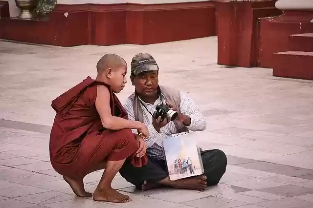 Free download Monk Photographer Preview Digital -  free photo or picture to be edited with GIMP online image editor