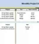Free download Monthly Project Status Report Template DOC, XLS or PPT template free to be edited with LibreOffice online or OpenOffice Desktop online