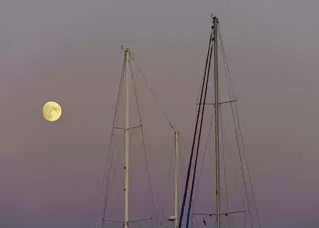 Free download Moon Mast Abendstimmung -  free photo or picture to be edited with GIMP online image editor