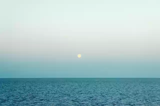 Free download moon sea horizon nature sky free picture to be edited with GIMP free online image editor
