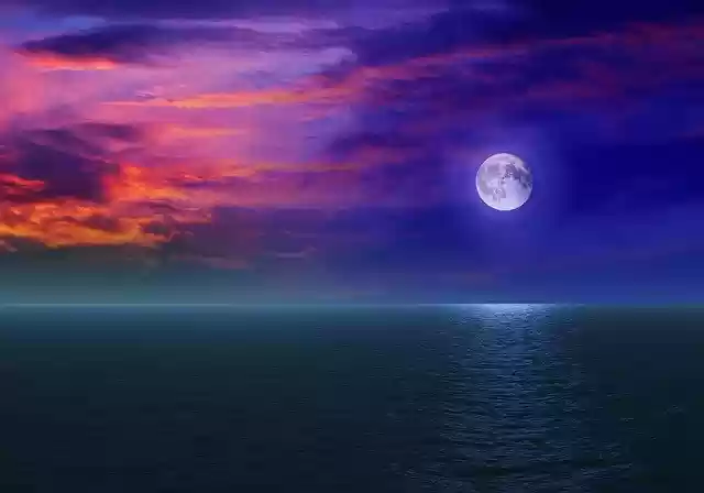 Free download Moon Sky Sea -  free photo or picture to be edited with GIMP online image editor