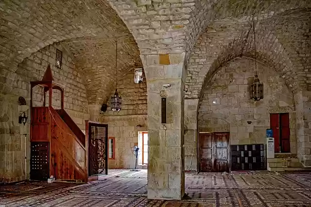 Free download mosque interior stone vault free picture to be edited with GIMP free online image editor