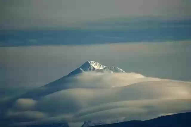 Free download mountain clouds snow mt hood free picture to be edited with GIMP free online image editor
