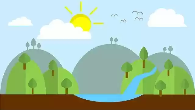 免费下载山丘景观免费插图，使用 GIMP 在线图像编辑器进行编辑