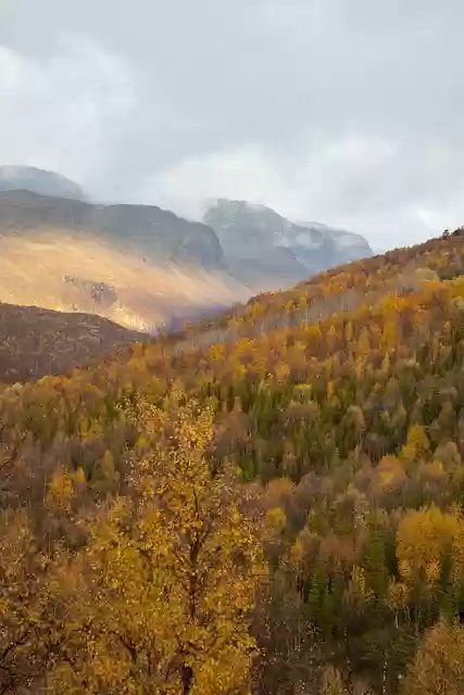 Free download mountain lapland slope autumn free picture to be edited with GIMP free online image editor