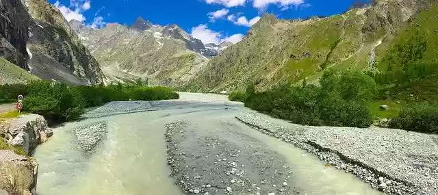 Free download Mountain River Landscape free photo template to be edited with GIMP online image editor