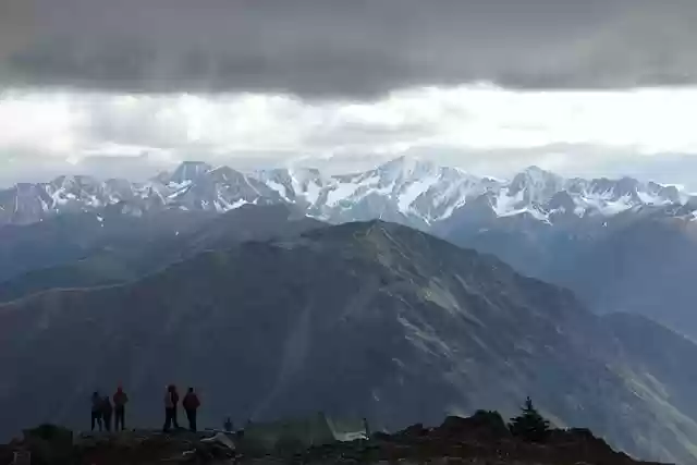 Free download mountains hike scenery clouds free picture to be edited with GIMP free online image editor