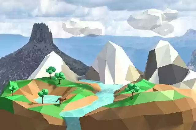 Free download mountains kangaroo low poly 3d free picture to be edited with GIMP free online image editor