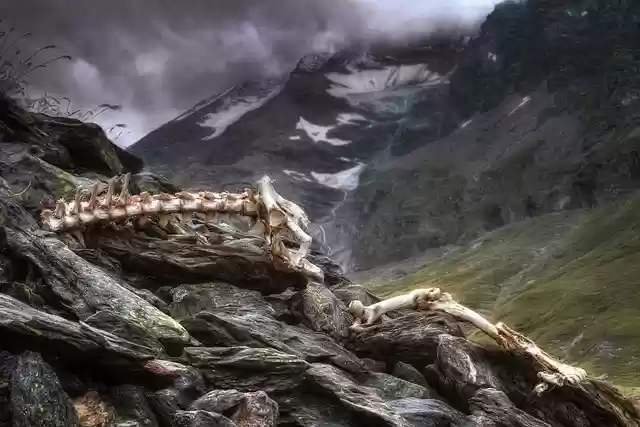Free download mountain skeleton bone thunderstorm free picture to be edited with GIMP free online image editor