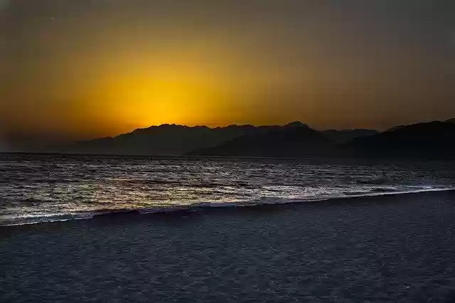 Free download Mountain Sun Sea -  free photo or picture to be edited with GIMP online image editor