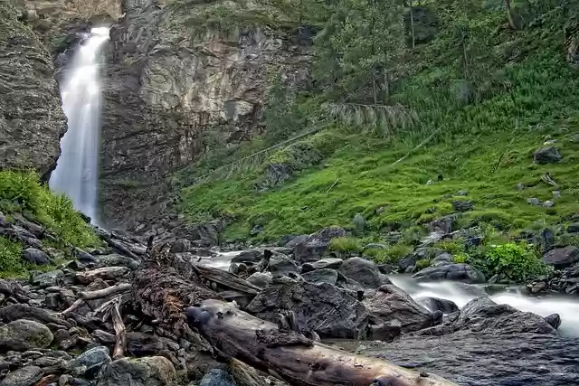 Free download mountain waterfall torrent water free picture to be edited with GIMP free online image editor