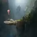 Mountain with hand and ballon theme  screen for extension Chrome web store in OffiDocs Chromium