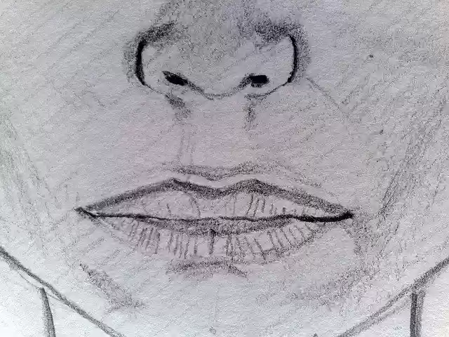 Free download Mouth Lips Drawing Pencil -  free illustration to be edited with GIMP free online image editor
