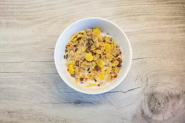 Free download Muesli Breakfast Wooden Table -  free photo or picture to be edited with GIMP online image editor