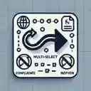 Multi select Confluence Workspaces to import into Notion  screen for extension Chrome web store in OffiDocs Chromium