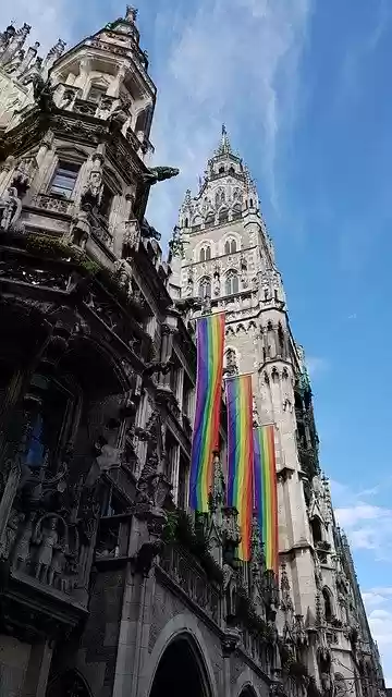 Free download Munich Town Hall Flags -  free photo or picture to be edited with GIMP online image editor