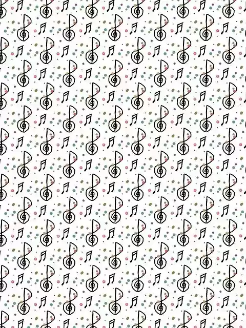 Free download Musical Notes Pattern Background -  free illustration to be edited with GIMP free online image editor