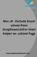 Free download Mvc c# : Exclude Enum values from DropDownListFor Html helper on .cshtml Page free photo or picture to be edited with GIMP online image editor