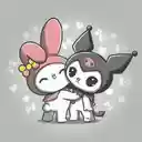 My Melody and Kuromi Hug Live Wallpaper  screen for extension Chrome web store in OffiDocs Chromium