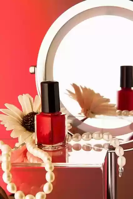 Free download Nail Varnish Beauty Pearl Necklace -  free photo or picture to be edited with GIMP online image editor
