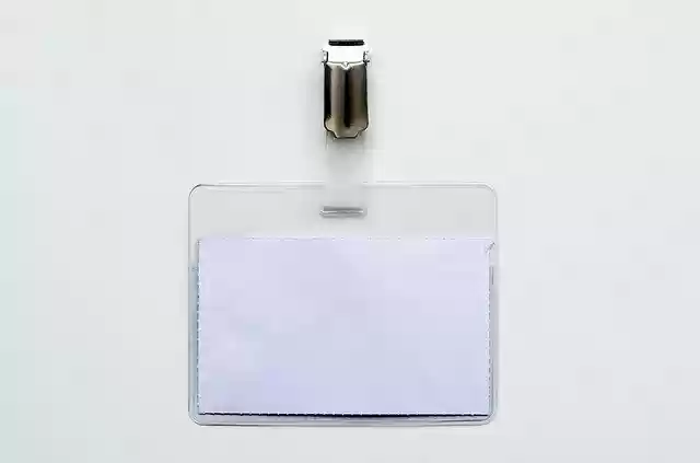Free download name tag plastic card holder office free picture to be edited with GIMP free online image editor