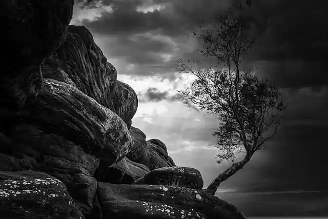 Free download nature sky black hike monochrome free picture to be edited with GIMP free online image editor