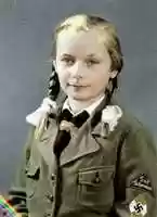 Free download Nazi girl photo with rainbow pattern in the corner free photo or picture to be edited with GIMP online image editor