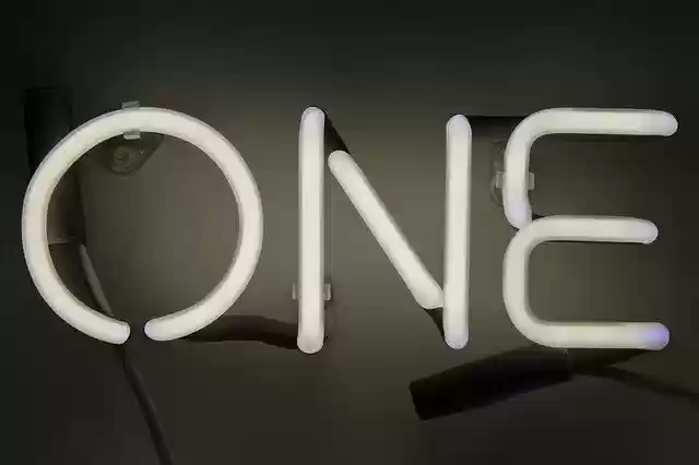 Free download Neon One Number -  free free photo or picture to be edited with GIMP online image editor
