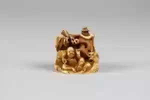 Free download Netsuke of Two Seated Figures and a Dragon free photo or picture to be edited with GIMP online image editor
