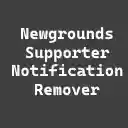 Newgrounds Supporter Notification Remover  screen for extension Chrome web store in OffiDocs Chromium