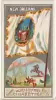 Free download New Orleans, from the City Flags series (N6) for Allen & Ginter Cigarettes Brands free photo or picture to be edited with GIMP online image editor