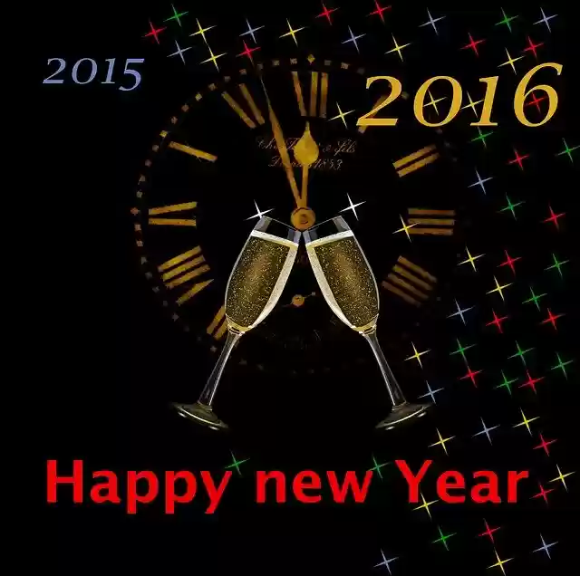 Free download New YearS Eve Year 2016 Clock -  free illustration to be edited with GIMP free online image editor