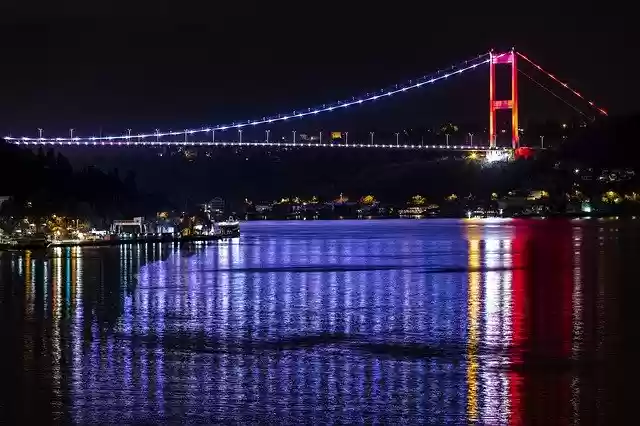 Free download Night Bosphorus Turkey -  free photo or picture to be edited with GIMP online image editor