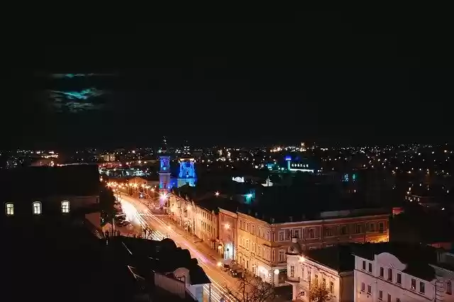 Free download Night City Ukraine Lights -  free photo or picture to be edited with GIMP online image editor