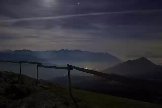 Free download Night Mountains Moonlight -  free photo or picture to be edited with GIMP online image editor