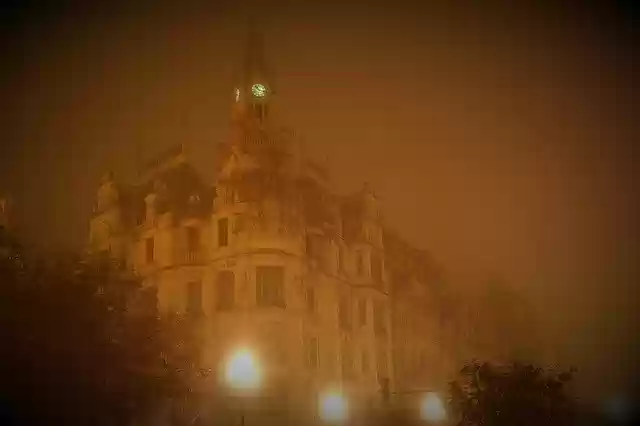 Free download Night Photograph Fog Lighting -  free photo template to be edited with GIMP online image editor