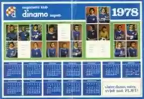 Free download Nogometni klub Dinamo Zagreb kalendar 1978. free photo or picture to be edited with GIMP online image editor