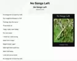 Free download No Songs Left free photo or picture to be edited with GIMP online image editor