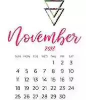 Free download November 2018 Calendar Book free photo or picture to be edited with GIMP online image editor