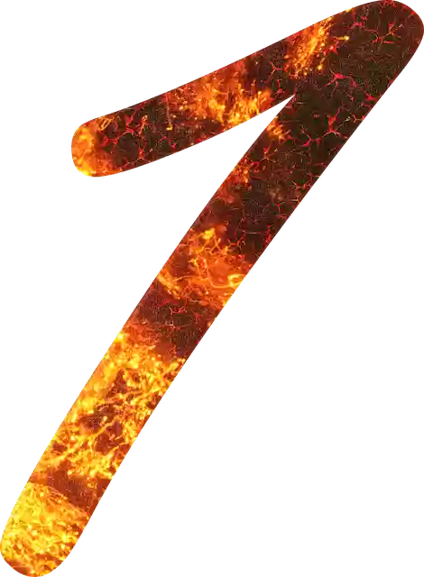 Free download Number 1 Fire -  free illustration to be edited with GIMP free online image editor