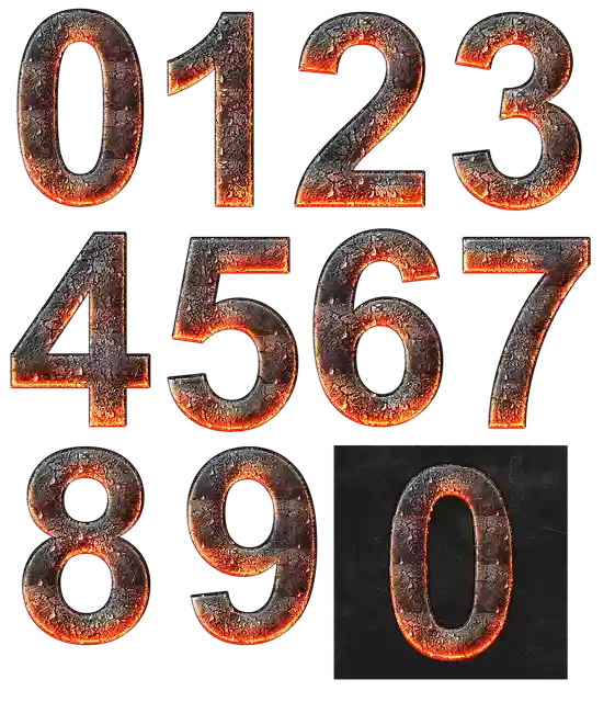 Free download Numbers Lava Digit -  free illustration to be edited with GIMP free online image editor