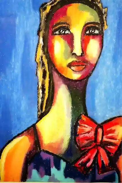 Free download Oil Pastel Portrait Paper Colorful -  free illustration to be edited with GIMP free online image editor