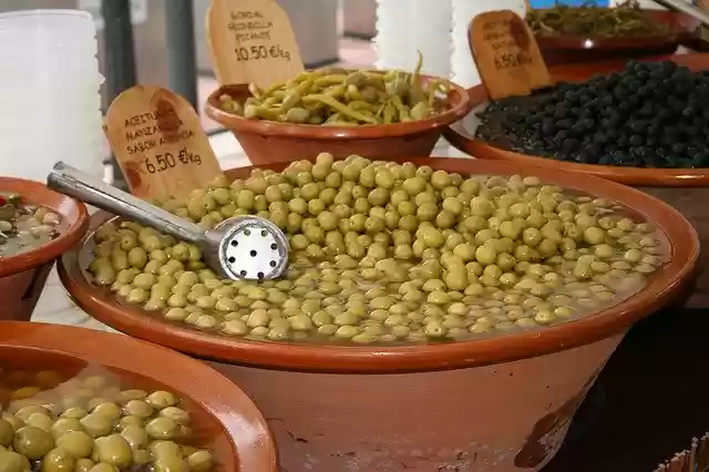 Free download Olives Market Fresh -  free photo or picture to be edited with GIMP online image editor