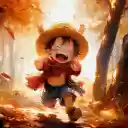 One Piece Luffy in Autumn  screen for extension Chrome web store in OffiDocs Chromium