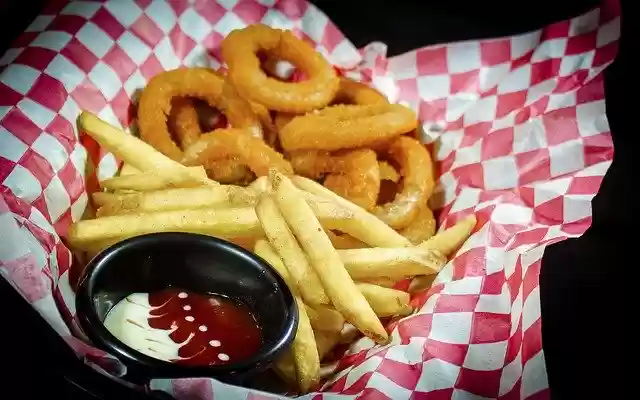 Free download Onion Rings French Fries -  free photo or picture to be edited with GIMP online image editor