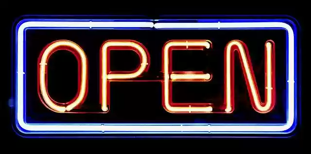 Free download Open Neon Sign -  free photo or picture to be edited with GIMP online image editor