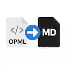 OpmlToMD  screen for extension Chrome web store in OffiDocs Chromium