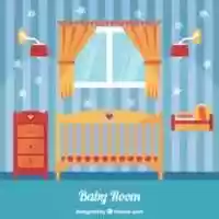 Free download orange-and-blue-baby-room-in-flat-design_23-2147587905 free photo or picture to be edited with GIMP online image editor