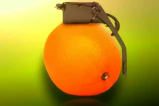 Free download Orange Hand Grenade Vitamins -  free illustration to be edited with GIMP free online image editor